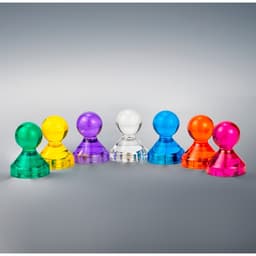 Набор магнитов, 24 штуки для доски «Пешки», 11×17 мм, 7 цветов