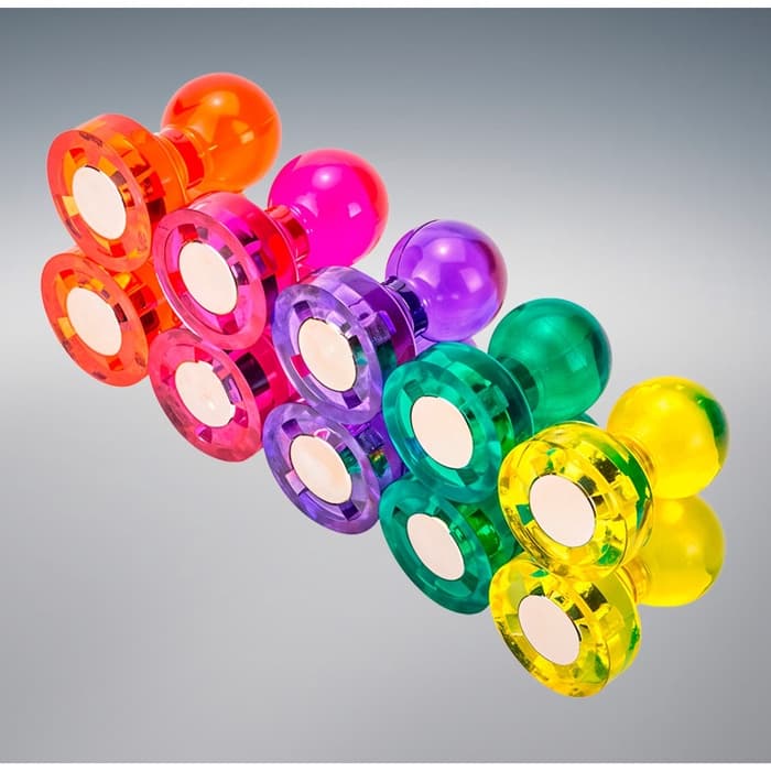 Набор магнитов, 24 штуки для доски «Пешки», 11×17 мм, 7 цветов