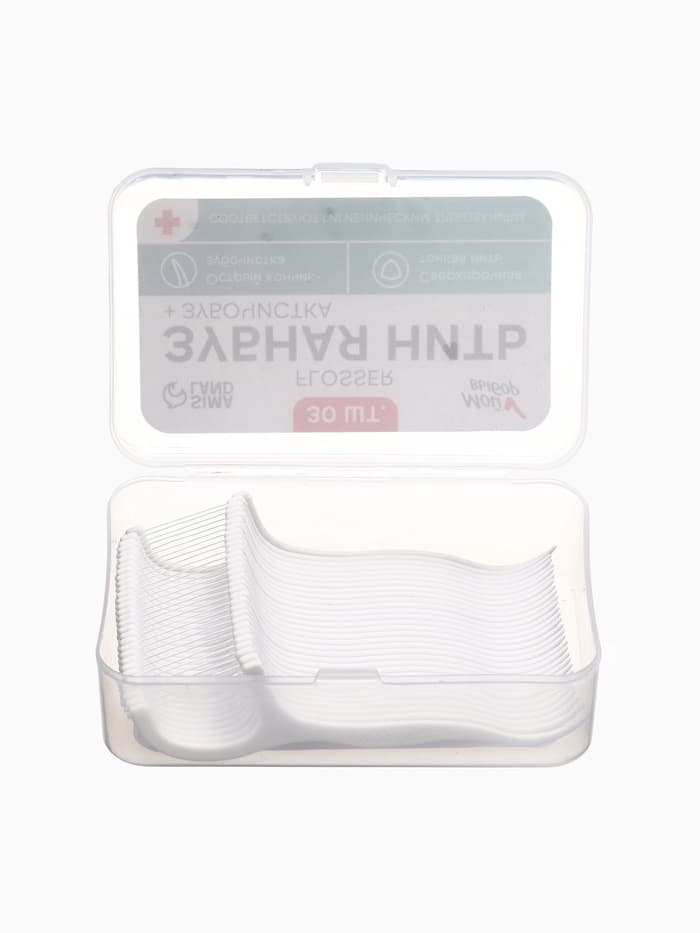 Флоссер «Мой выбор» (зубная нить в пластиковом держателе), набор 30 шт.