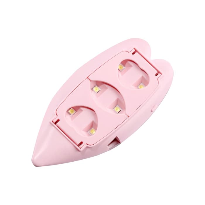 Лампа для маникюра LUF-09, UV/LED, 6 диодов, 6 Вт, USB, розовая