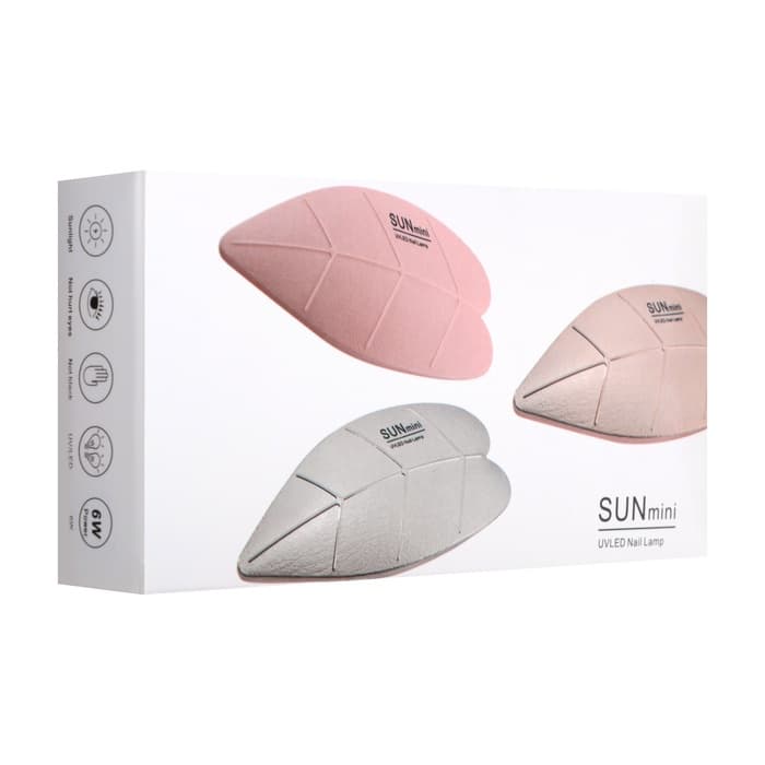 Лампа для маникюра LUF-09, UV/LED, 6 диодов, 6 Вт, USB, розовая