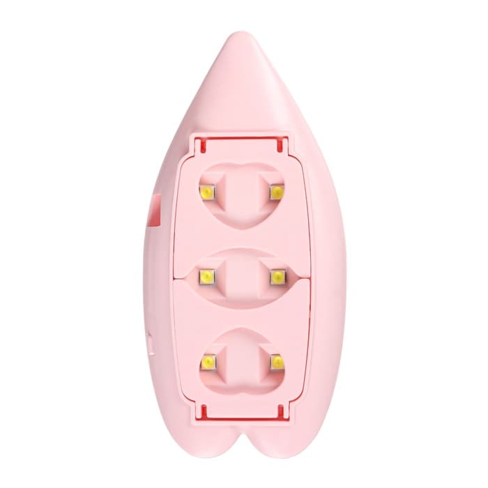 Лампа для маникюра LUF-09, UV/LED, 6 диодов, 6 Вт, USB, розовая