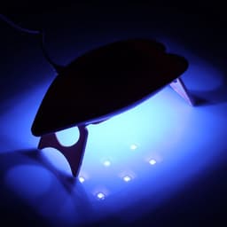 Лампа для маникюра LUF-09, UV/LED, 6 диодов, 6 Вт, USB, розовая