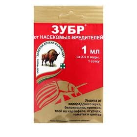 Средство от насекомых-вредителей «Зубр», 1 мл