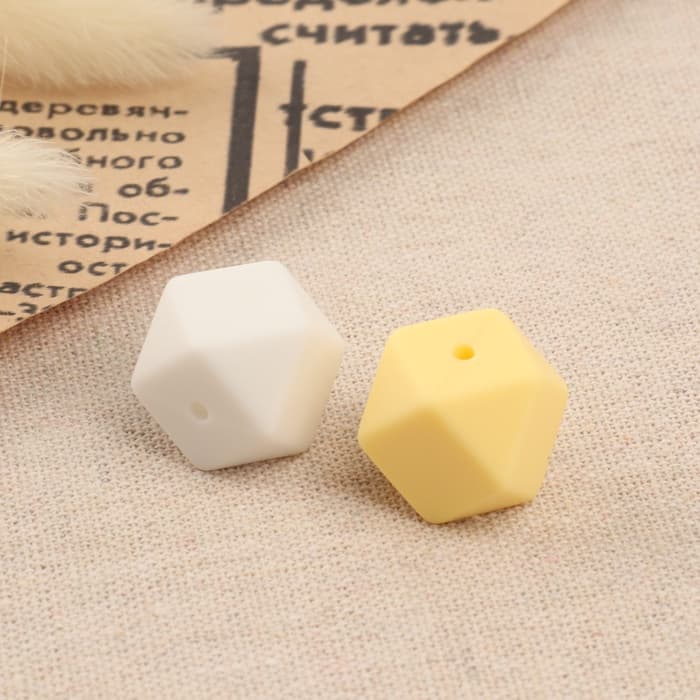 Набор бусин для макраме «Шестиугольник», d=17 мм, силикон, 10 шт.