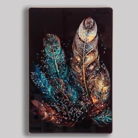 Картина акрил «Перо колор сияние», 60×39.5 см