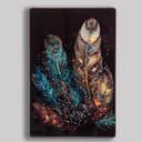 Картина акрил «Перо колор сияние», 60×39.5 см