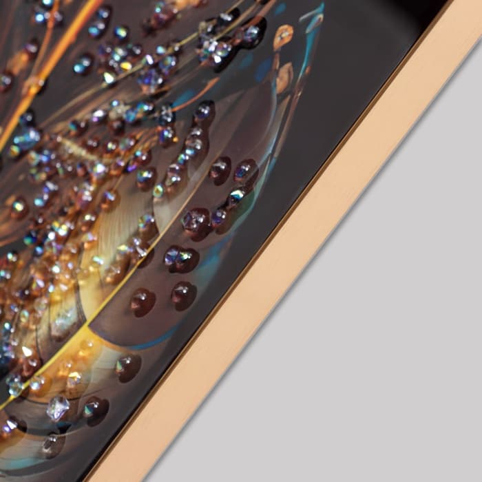 Картина акрил «Перо колор сияние», 60×39.5 см