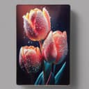 Картина акрил «Тюльпан с каплями росы», 60×39.5 см
