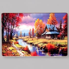 Картина акрил «Осень в деревне», 39.5×60 см