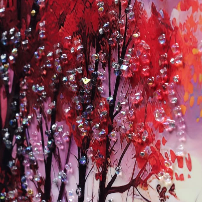 Картина акрил «Осень в деревне», 39.5×60 см