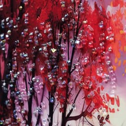 Картина акрил «Осень в деревне», 39.5×60 см