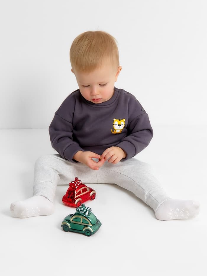 Свитшот детский MINAKU, рост 86-92 см, графит