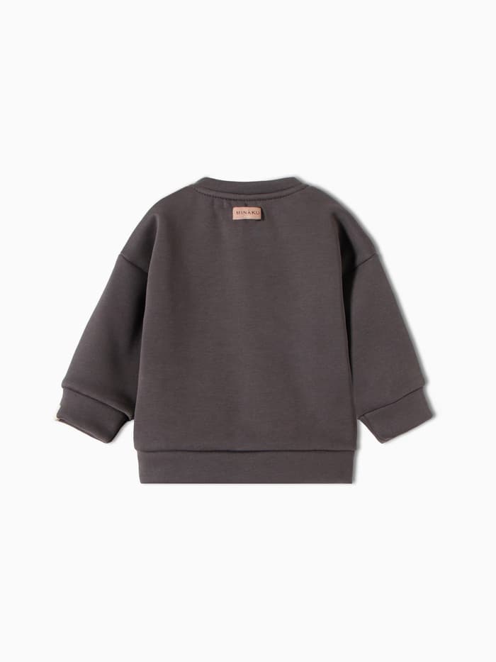 Свитшот детский MINAKU, рост 92-98 см, графит