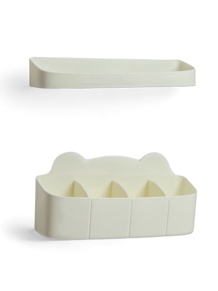 Подставка для зонтов, пластик, 23.5×7.5×11 см, 6.5×23.5×4 см, белая