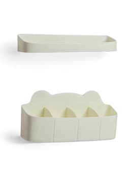 Подставка для зонтов, пластик, 23.5×7.5×11 см, 6.5×23.5×4 см, белая