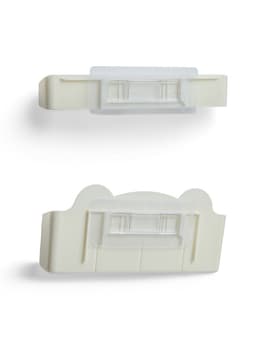 Подставка для зонтов, пластик, 23.5×7.5×11 см, 6.5×23.5×4 см, белая