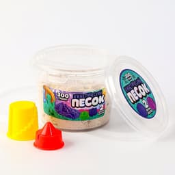 Кинетический песок, 2 формочки, 300 г, белый