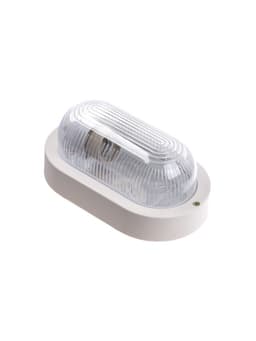 Светильник НБП, под лампу Е27, IP54, 220 В, овальный, пластиковый, белый