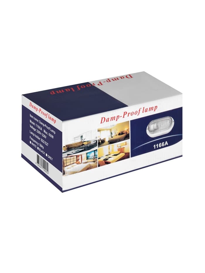 Светильник НБП, под лампу Е27, IP54, 220 В, овальный, пластиковый, белый