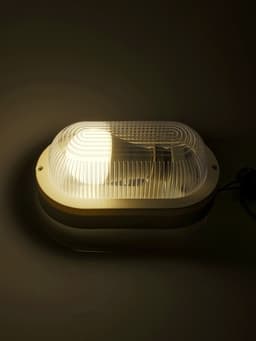 Светильник НБП, под лампу Е27, IP54, 220 В, овальный, пластиковый, белый