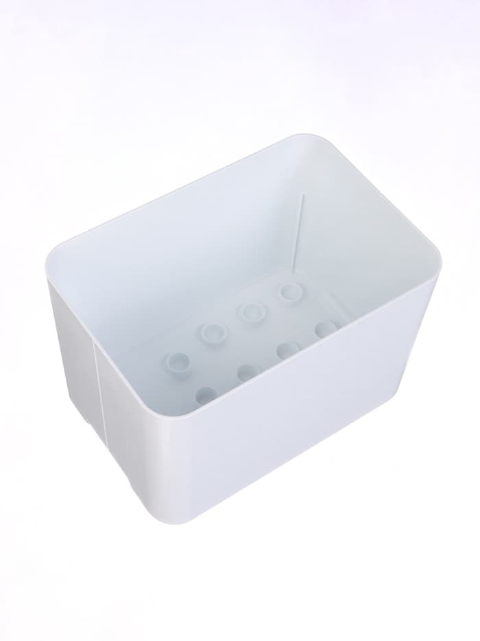 Подставка для зонтов, пластик, 6 круглых, 4 квадратных отделений, 18×18×26.5 см, белая