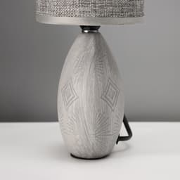 Настольная лампа с абажуром RISALUX «Фиесс», Е14, 40 Вт, серый, 13×13×27 см