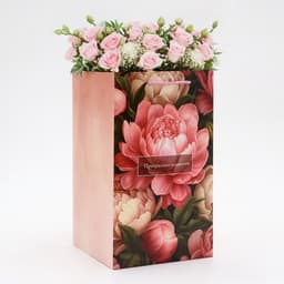 Коробка для цветов с вкладышем, «Прекрасных моментов», с ручками, 20×20×35 см