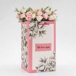 Коробка для цветов с вкладышем, «От всего сердца», с ручками, 20×20×35 см