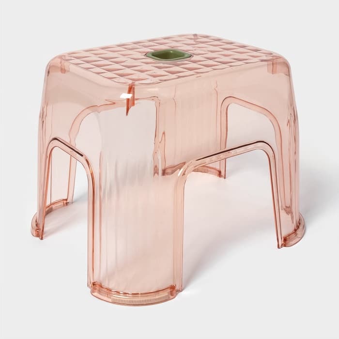 Табурет-подставка «Кристалл», пластик, 31×26×22.3 см, персиковый