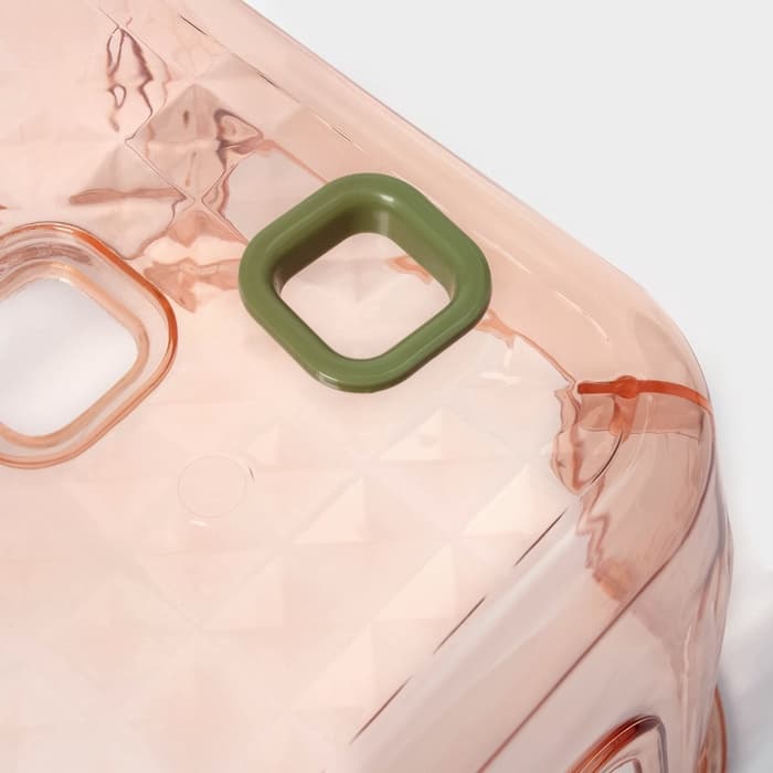 Табурет-подставка «Кристалл», пластик, 31×26×22.3 см, персиковый