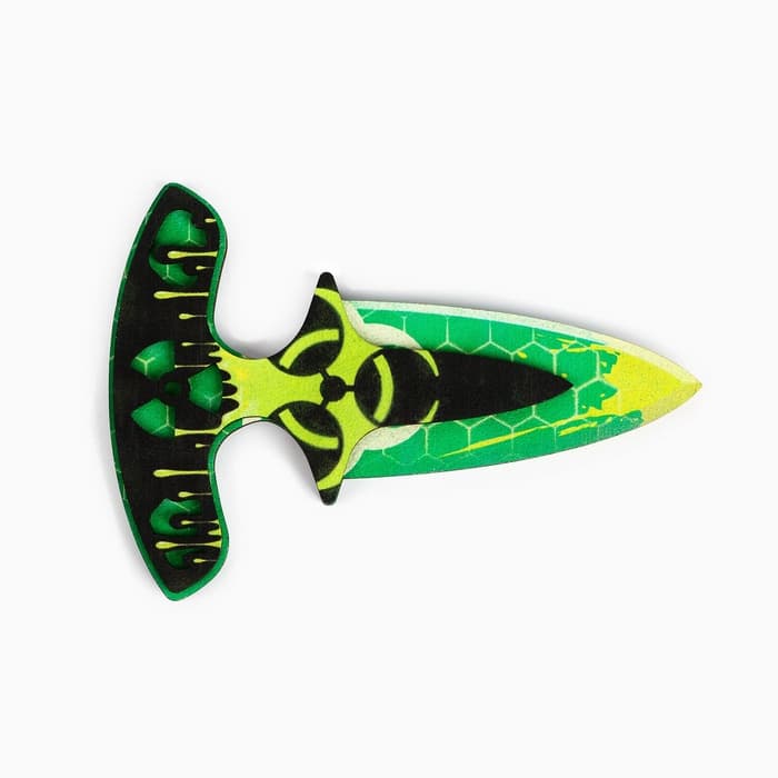 Деревянное оружие «Зеленый» нож кастет, нож-штык, нож тычковый, нож с крюком