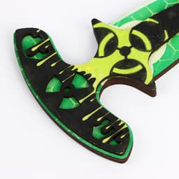 Деревянное оружие «Зеленый» нож кастет, нож-штык, нож тычковый, нож с крюком