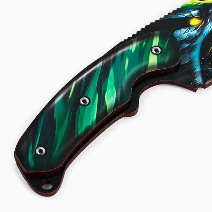 Деревянное оружие «Зеленый» нож кастет, нож-штык, нож тычковый, нож с крюком