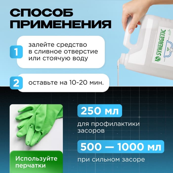 Средство для чистки труб Synergetic 5 л