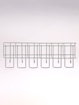 Подставка для зонтов настенная, с крючками, металл, 6.4×13×39 см, белая