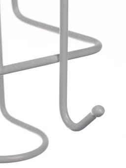 Подставка для зонтов настенная, с крючками, металл, 6.4×13×39 см, белая