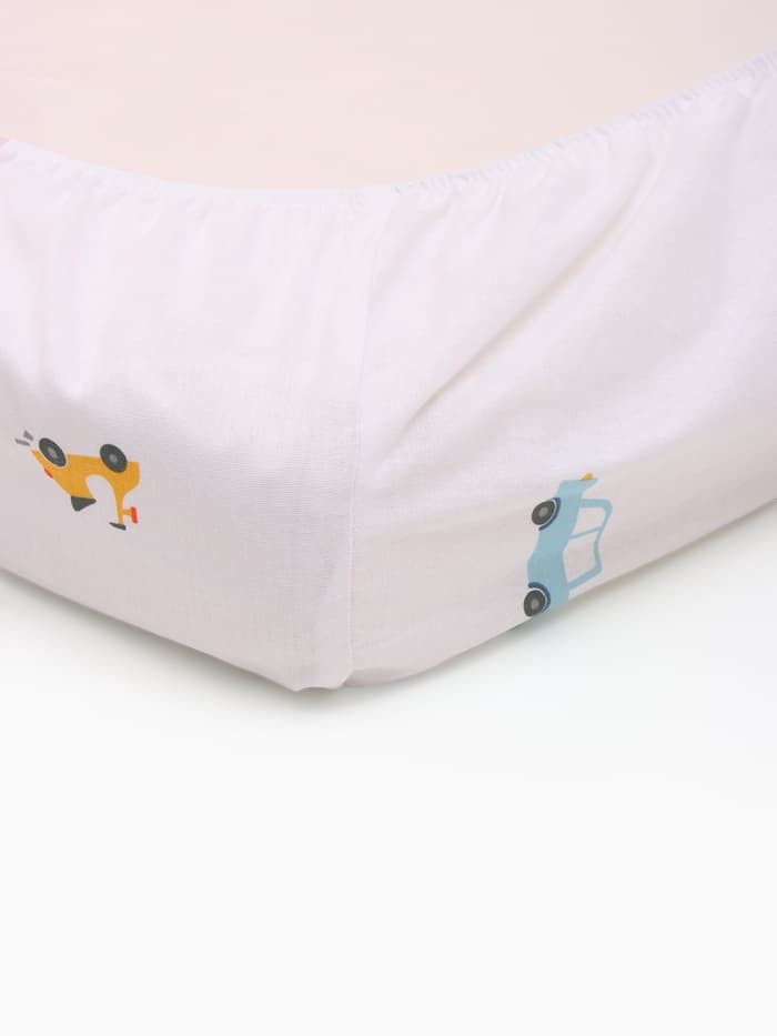 Простыня на резинке ясельная «Крошка Я. Машинки», 60×120+20 см, бязь