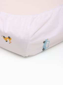 Простыня на резинке ясельная «Крошка Я. Машинки», 60×120+20 см, бязь