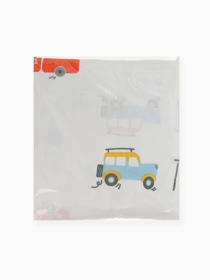 Простыня на резинке ясельная «Крошка Я. Машинки», 60×120+20 см, бязь