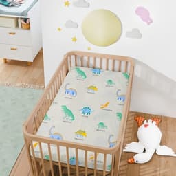 Простыня на резинке ясельная «Крошка Я. Динозавры», 60×120+20 см, бязь