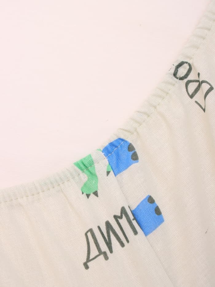 Простыня на резинке ясельная «Крошка Я. Динозавры», 60×120+20 см, бязь