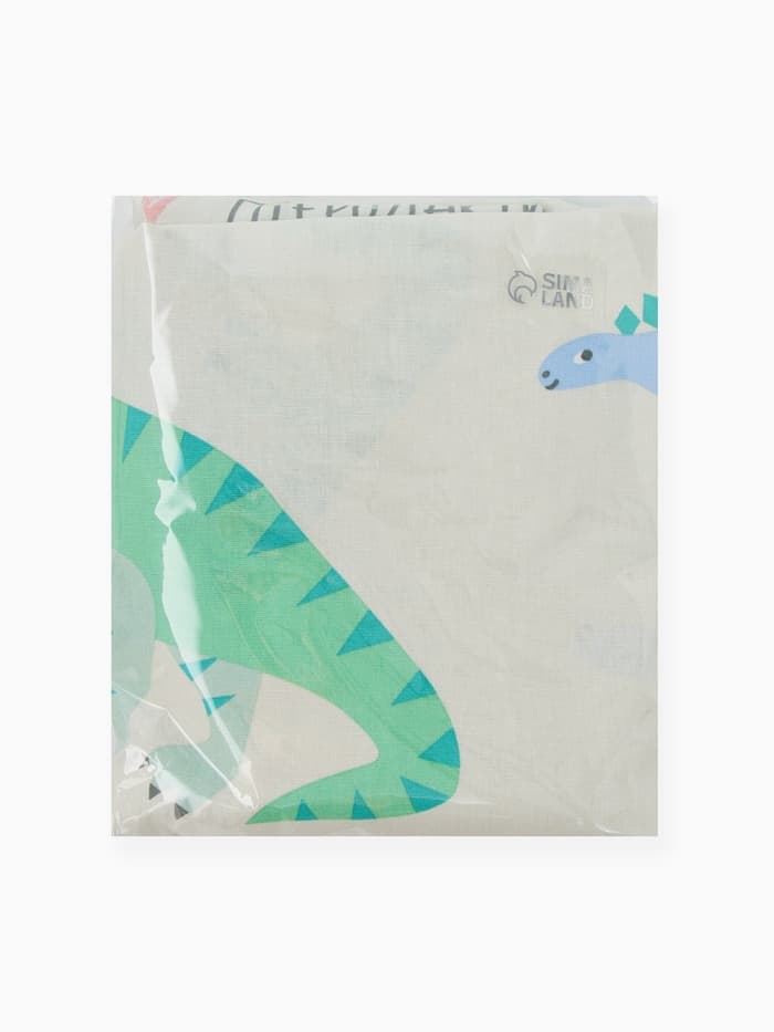 Простыня на резинке ясельная «Крошка Я. Динозавры», 60×120+20 см, бязь