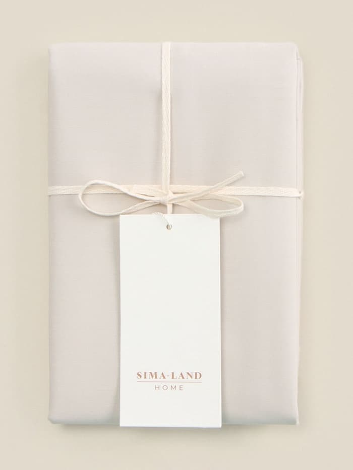 Наволочка SL Home Percale 300ТС, 70×70+3 см, перкаль, хлопок 100%, молочная