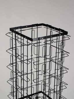 Стойка вращающаяся для открыток, напольная, металл, 80 карманов A5, 45×45×180 см, чёрная