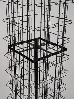 Стойка вращающаяся для открыток, напольная, металл, 80 карманов A5, 45×45×180 см, чёрная