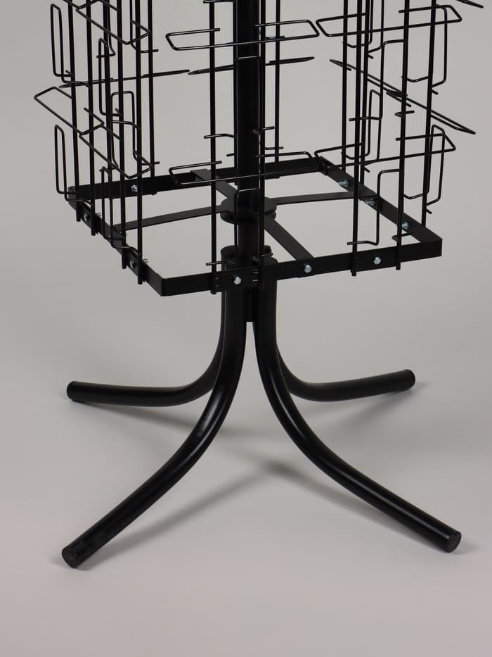 Стойка вращающаяся для открыток, напольная, металл, 80 карманов A5, 45×45×180 см, чёрная