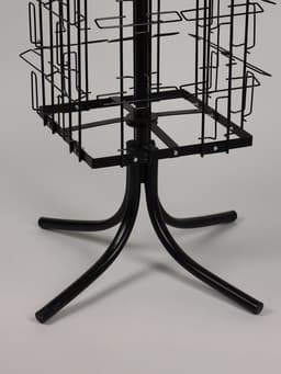 Стойка вращающаяся для открыток, напольная, металл, 80 карманов A5, 45×45×180 см, чёрная