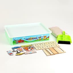 Планшет «Рисование песком», 27×39 см, песок 1 кг, 10 фигурок, набор для творчества