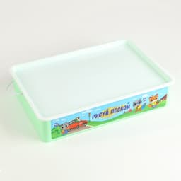 Планшет «Рисование песком», 27×39 см, песок 1 кг, 10 фигурок, набор для творчества